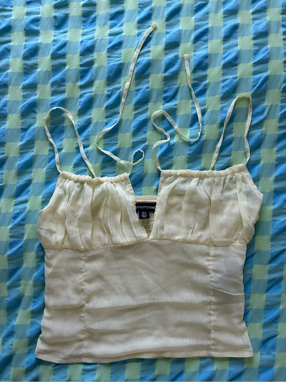 Pretty little things butter yellow tank top